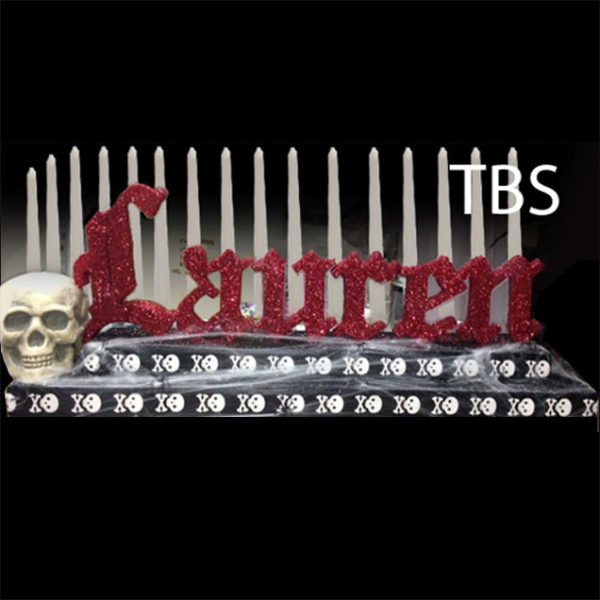 the brat shack Party Store skull candle holder
