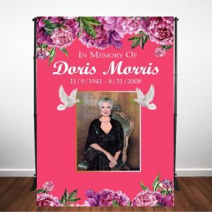 Blooming Florals & Doves Backdrop
