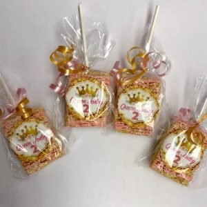 Custom Princess Crown Birthday Rice Krispies