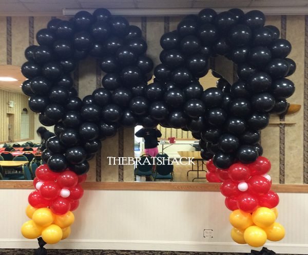 The brat shack mickey mouse ears balloon arch