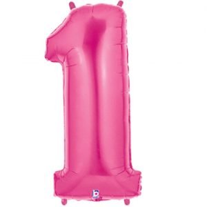 pink Giant Number 1 Balloon