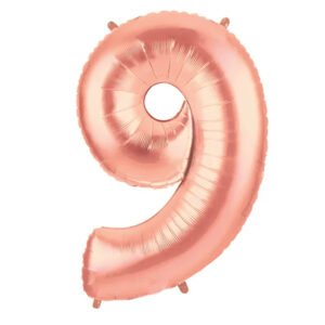The brat shack rose gold number 9 balloon large
