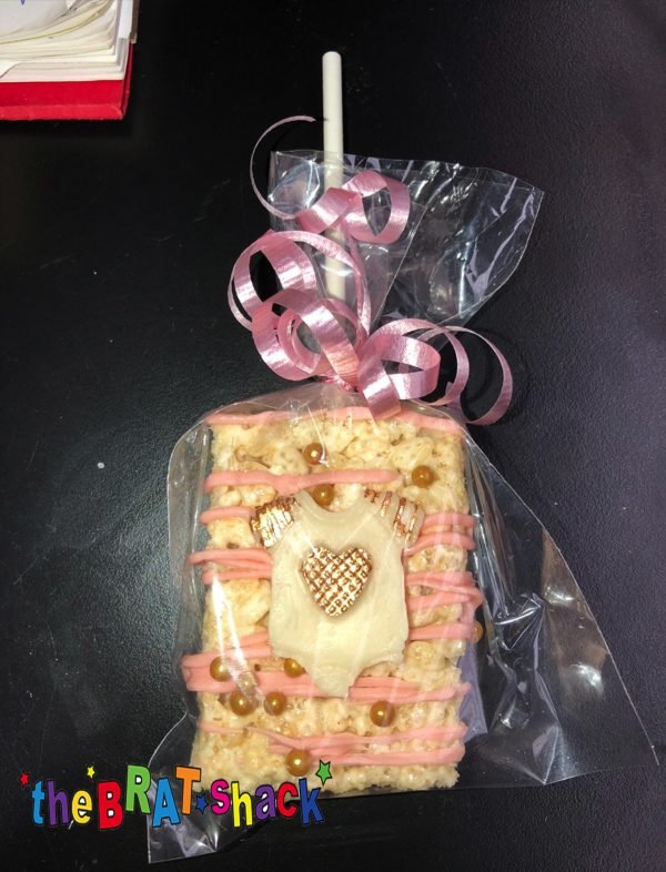 The brat shack rice krispies for baby shower