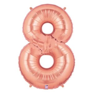 The brat shack rose gold number 8 balloon large