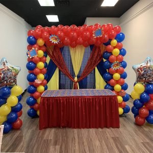 super hero balloon arch