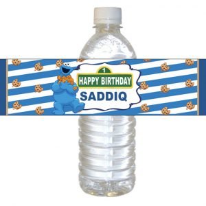 Cookie Monster water label