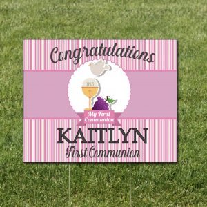 First Communion Yard Sign