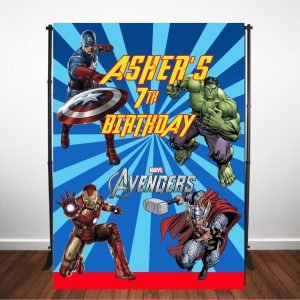 Avengers super hero Backdrop the brat shack