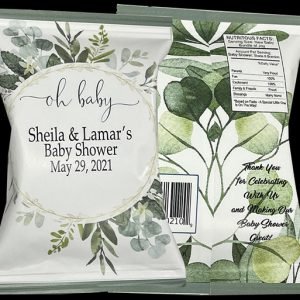 Greenery theme party chip bags The Brat Shack