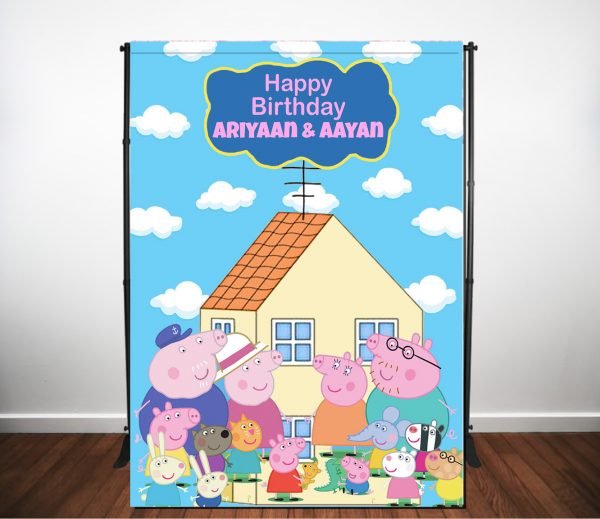 Peppa Pig and Friends Backdrop The Brat Shack