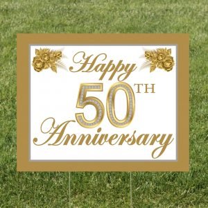 50th Anniversary Yard Sign