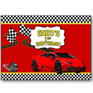 Race Car theme Personalized Label for birthday party The Brat Shack