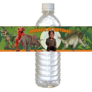 Dinosaur theme Personalized Water Bottle Label The Brat Shack