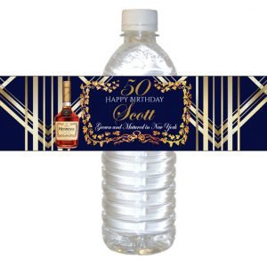 Hennessy Birthday Water Bottle Label The Brat Shack