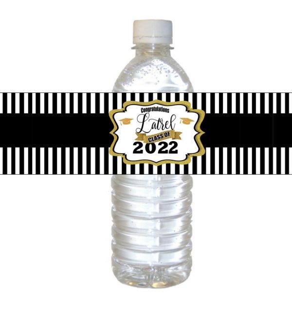 personalized Graduation water bottle labels The Brat Shack