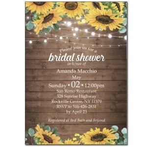 sunflower bridal invites The Brat Shack