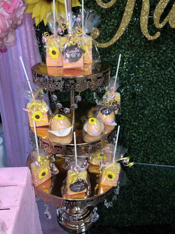 The Brat Shack sunflower cake pops and treats