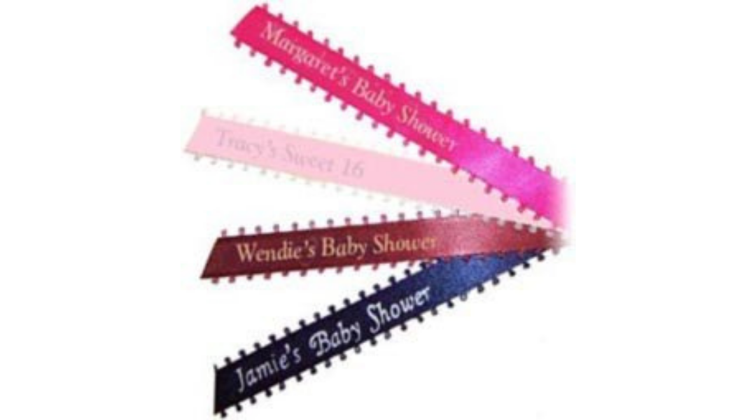 The Brat Shack printed ribbon personalized