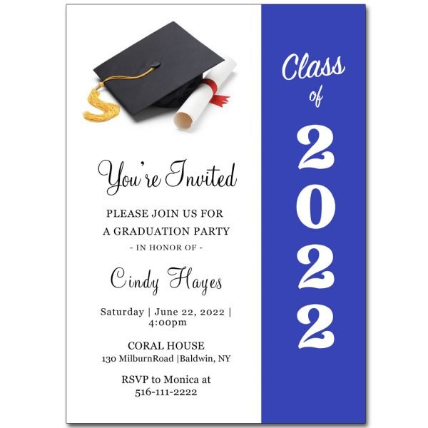 The Brat Shack graduation invitation