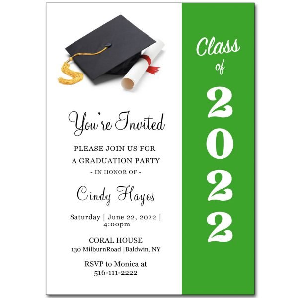 The Brat Shack graduation invitation