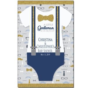 Little Gentleman Baby Shower Label The Brat Shack