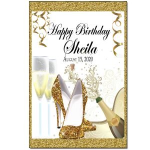 Sexy Shoe Champagne women birthday label the brat shack