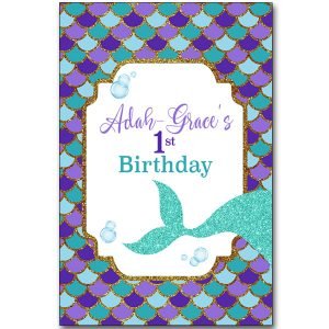 Mermaid Tail label for birthday party The Brat Shack
