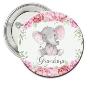 Baby Elephant Girl Theme Family Button The Brat Shack