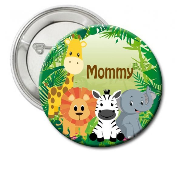 Safari Animals Theme Family Button The Brat Shack
