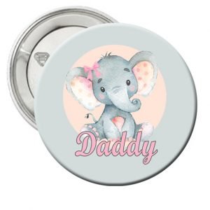 Baby Elephant Girl Theme Family Button The Brat Shack