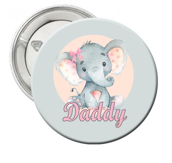 Baby Elephant Girl Theme Family Button The Brat Shack