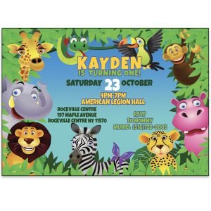 Safari Animal Invitation The Brat Shack