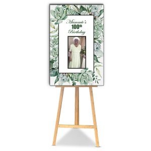 Elegant Greenery Birthday Poster Board