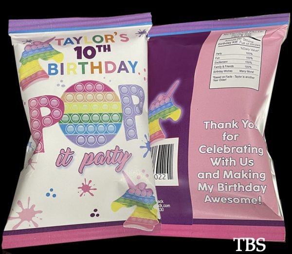 Pop It Theme Chip Bags The Brat Shack