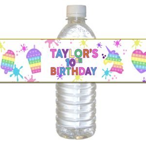 Pop It Theme Water Label The Brat Shack