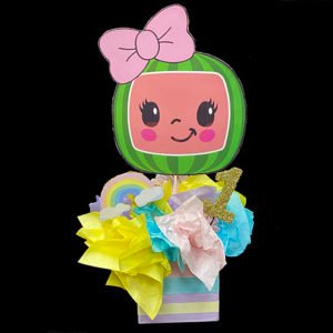 the brat shack coco melon pastel centerpiece