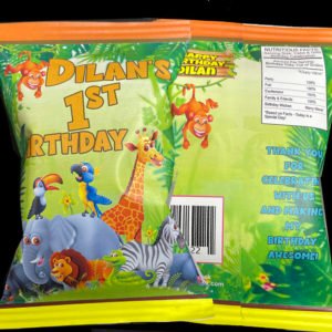 the brat shack safari chip bag favor