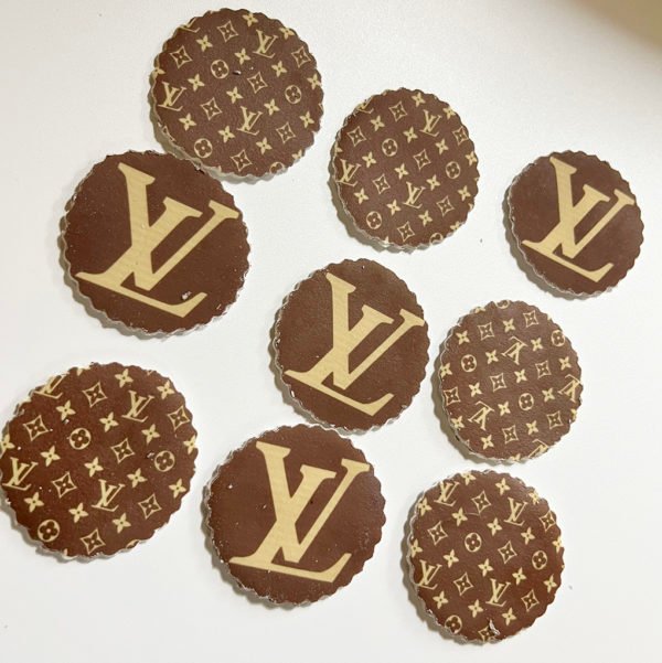 the brat shack Louis Vuitton cupcake topper