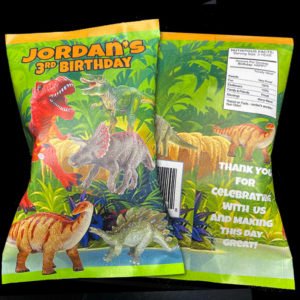 the brat shack dinosaur theme chip bags