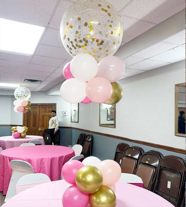 Confetti Balloon centerpiece the brat shack