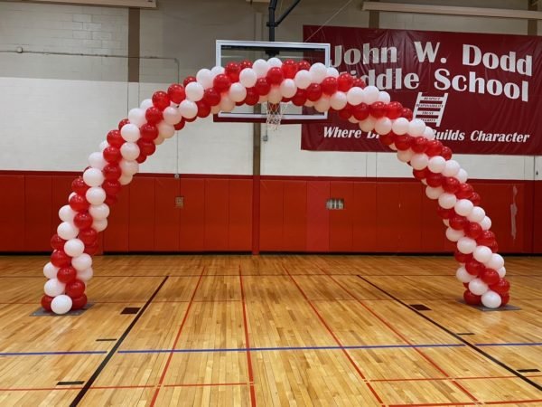 13ft spiral balloon arch The Brat Shack