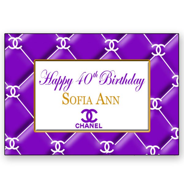 the brat shack purple Chanel theme