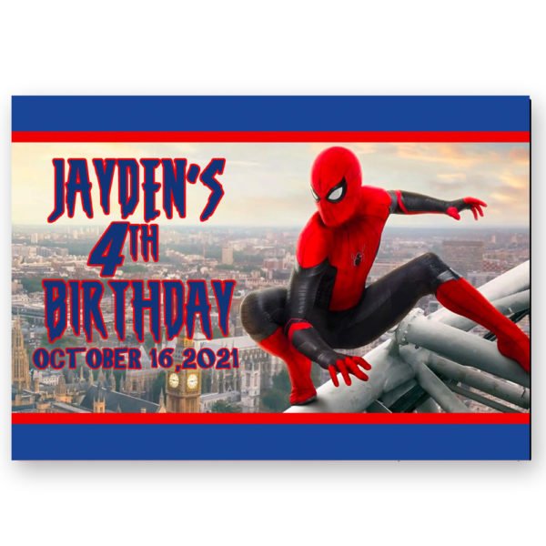 the brat shack Spider-Man theme label