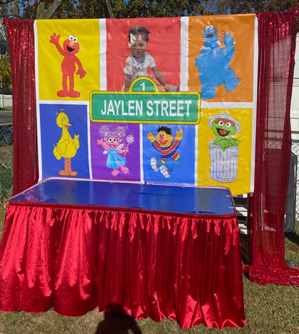 sesame street backdrop the brat shack