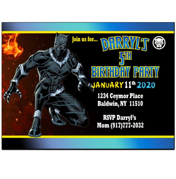 Black Panther Invitation The Brat Shack