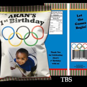 Olympics theme PARTY FAVOR CHIP BAGS The Brat Shack