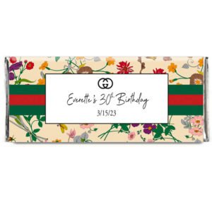 Gucci Floral Inspired Personalized Chocolate Wrapper