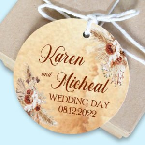Boho theme Wedding Favor Gift Tags The Brat Shack