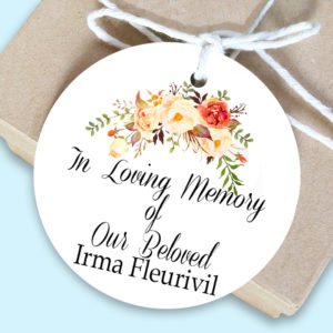 In Loving Memory Funeral Tags