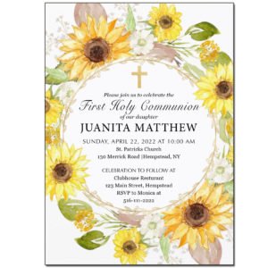 sunflower communion invites - The Brat Shack